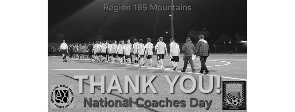 Thank you to our Region 165 volunteer coaches!